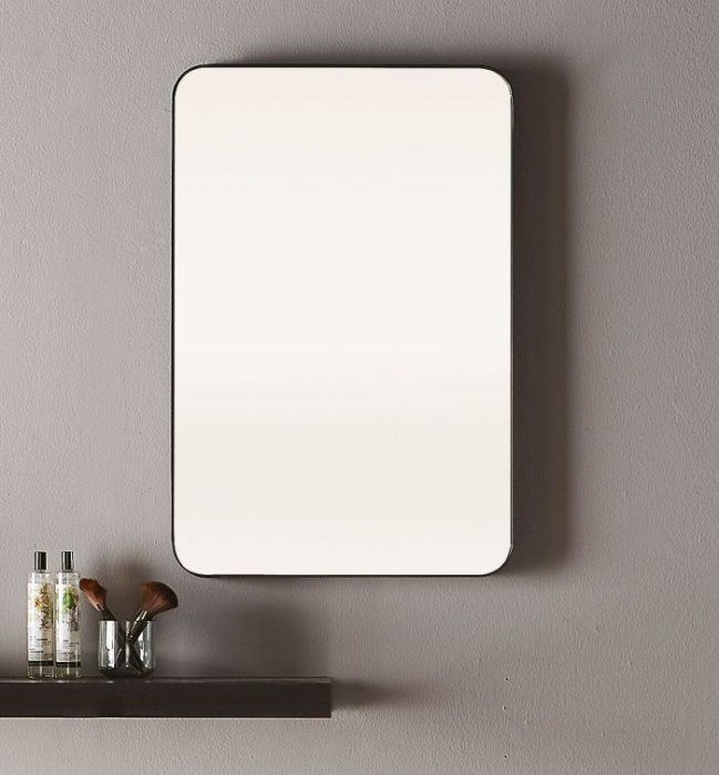 City Rectangular Bathroom Mirror - Black